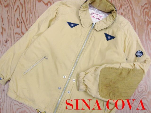 ★シナコバ SINACOVA★メンズ ナイロンジップジャケット イエロー×ネイビー★R71005066A拍卖