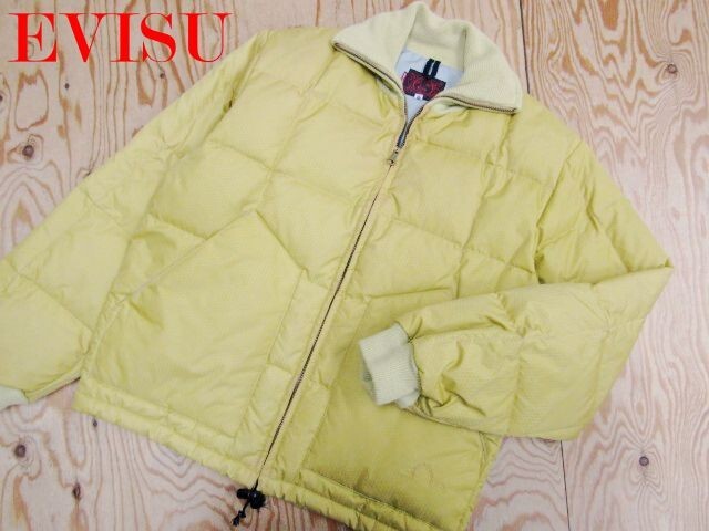 ★エヴィス EVISU★ワンポイントカモメ刺繍 メンズ キルティングダウンジャケット★R71012073A拍卖