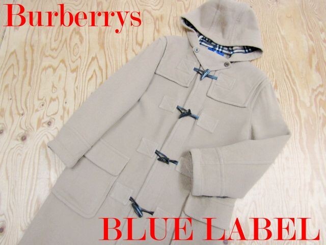 ★バーバリーブルーレーベル Burberry★レディース 裏ノバチェック ダッフルコート★R71019037A拍卖
