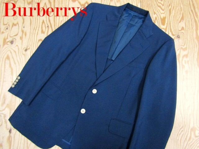 ★バーバリー Burberry★メンズ 刻印金ボタン 2ボタン ブレザージャケット ネイビー AB4★R71019016A拍卖