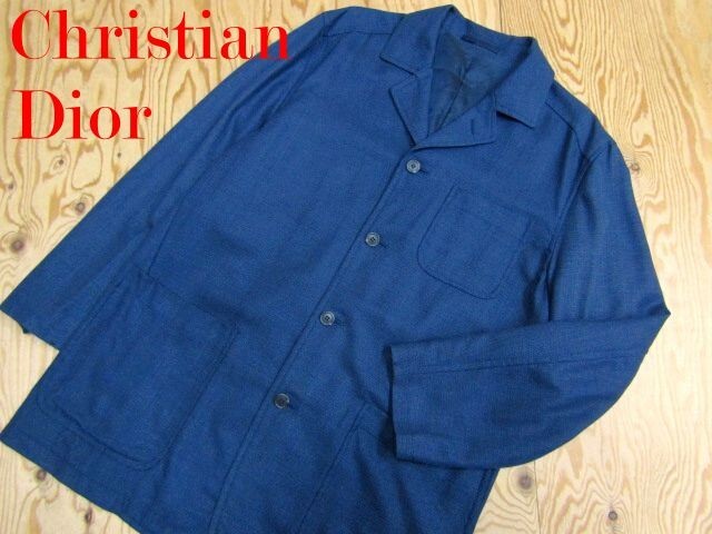 ★クリスチャンディオール Dior★メンズ ステンカラーデザイン ウールジャケット ネイビー★R71026009A拍卖