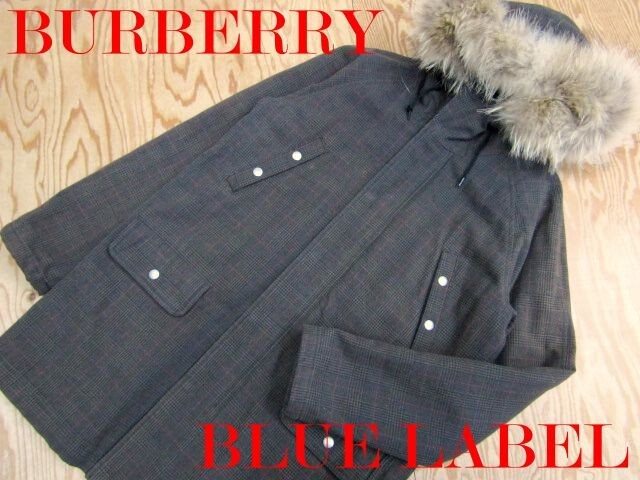 ★バーバリー BURBERRY ブルーレーベル★メンズ ラクーンファーフーディ ジップコート★R70831004A拍卖