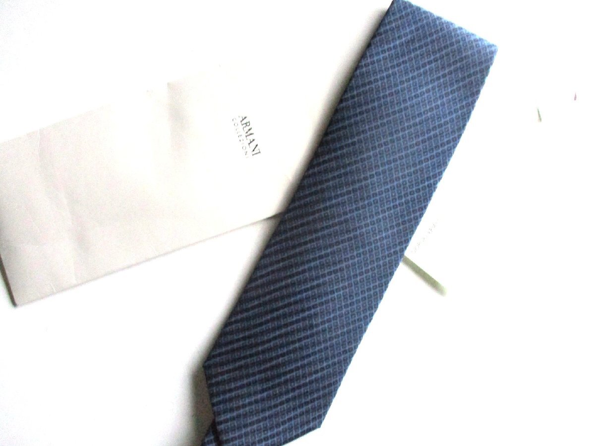 ★とちぎ屋!【GIORGIO ARMANI】ジョルジオ・アルマーニ ネクタイ ネイビーカラー系 シルク100% ダンディな逸品★拍卖