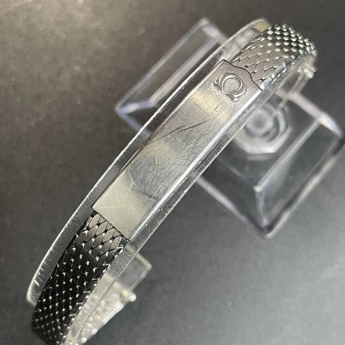 【良品 純正品 保管品】オメガ 腕時計 純正ブレス バックル 10mm メッシュ SS ステンレス デビル ジュネーブ シーマスター 時計 【R7_237】拍卖