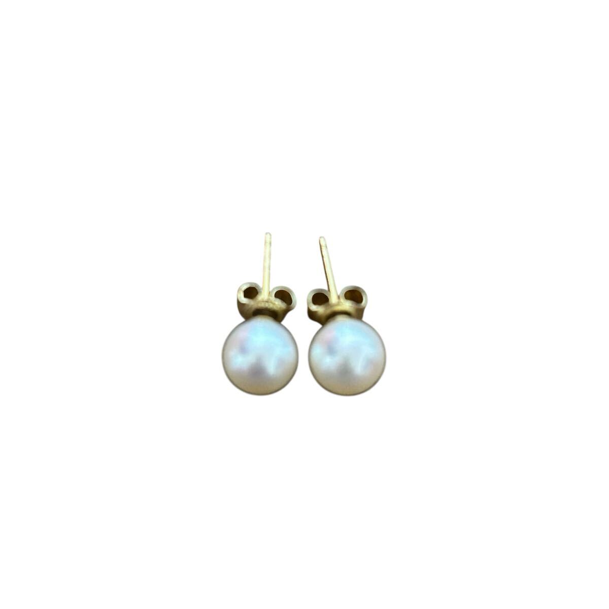 1円 K18 パールピアス パールイヤリング 2g拍卖
