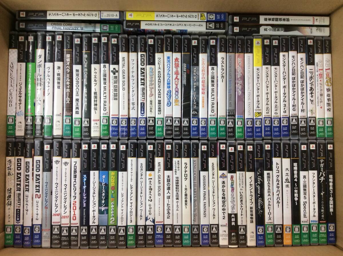 【GC469/120/0】ジャンク★PSPソフト★合計78本前後★まとめ★セット★FINAL FANTASY/探偵オペラ/テイルズ/新牧場物語/麻雀格闘倶楽部/他拍卖