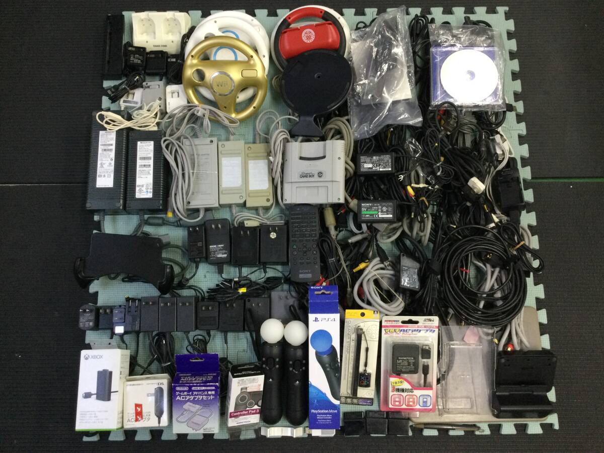 【GN8330/120/0】ジャンク★各種ケーブル★アダプター★アクセサリー★コンセント★任天堂★大量★まとめ★セット★拍卖