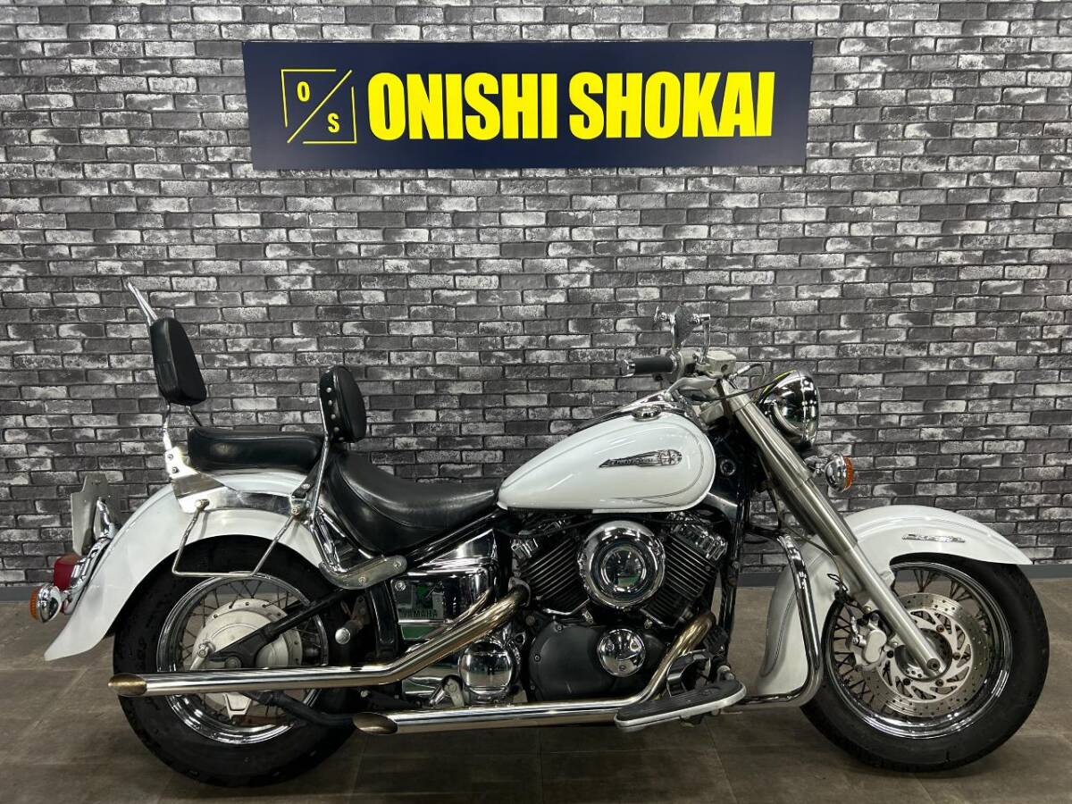 ☆ヤマハ ドラッグスター400クラシック エンジンガード バックレスト スラッシュカットマフラー 大阪から 大西商会拍卖