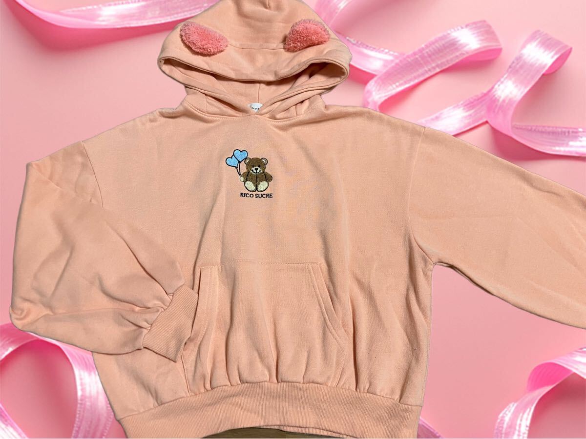 クマ耳②女の子*レディース*くま耳裏起毛パーカー*Mサイズ拍卖