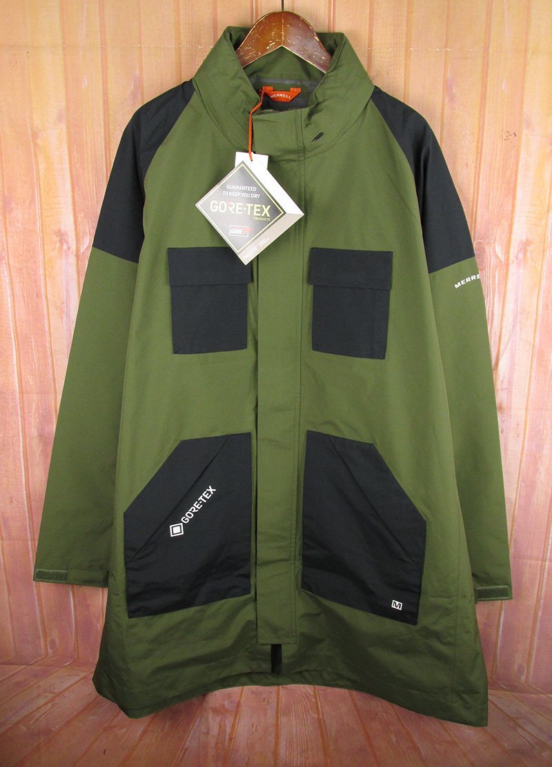 AJ27770 MERRELL メレル GORE-TEX CARGO POCKET PARKA ゴアテックス カーゴ ポケット パーカー ジャケット ダスティ オリーブ XL 未使用拍卖