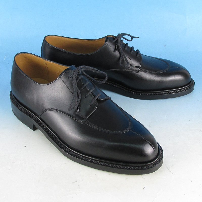 LYF16943J.M.WESTON ジェイエムウエストン #598 ハーフハント ダービー Uチップシューズ ブラック 7D 未使用拍卖