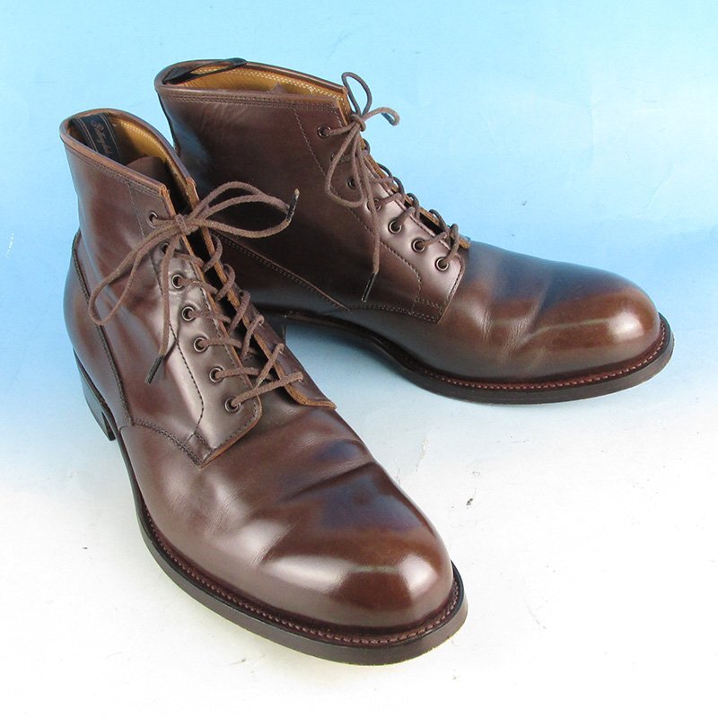 FF16989 ROLLING DUB TRIO ローリングダブトリオ BROTHER ブラザー プレーントゥ ブーツ ブラウン系 27/9拍卖