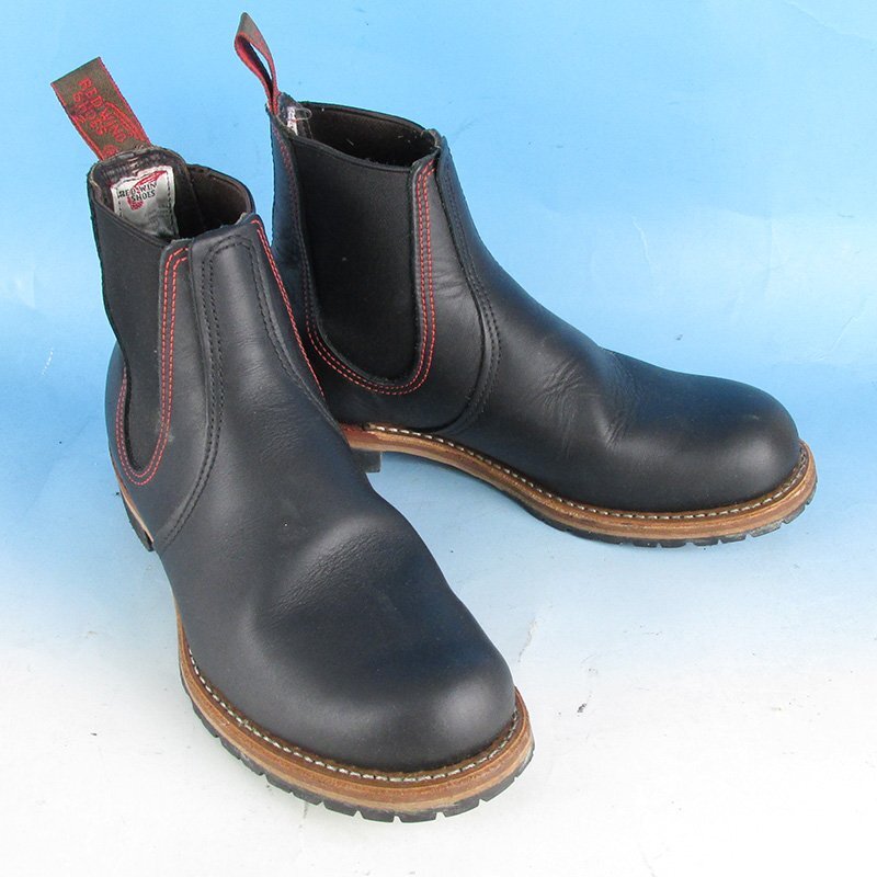 FF17002 RED WING レッドウィング 2918 チェルシーブーツ サイドゴアブーツ ブラック US7E2/25cm拍卖