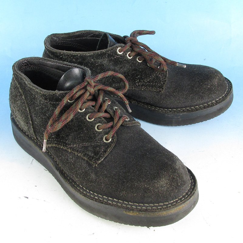 FF17004 VIBERG ヴァイバーグ スエード オックスフォード プレーントゥ シューズ ブラック系 7 1/2拍卖