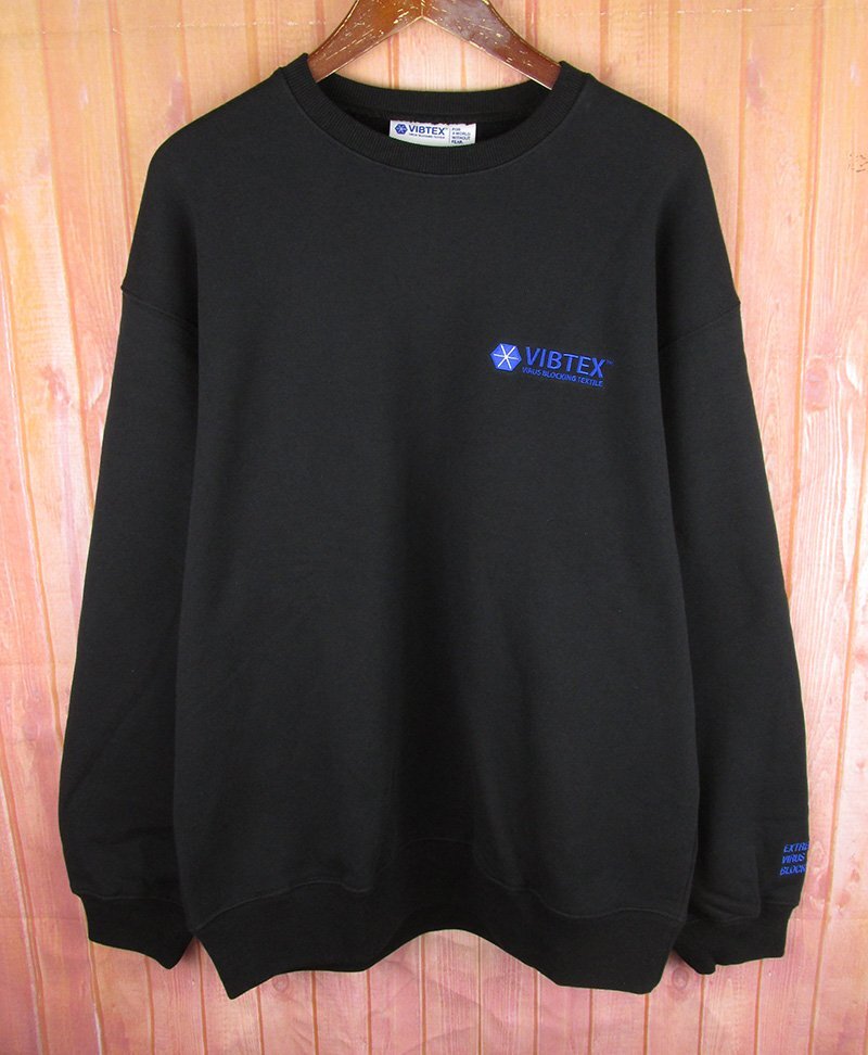LAW9181 VIBTEX×URBAN RESEARCH ビブテックス×アーバンリサーチ クルーネック スウェット URA4-11H001 ブラック M 未使用拍卖