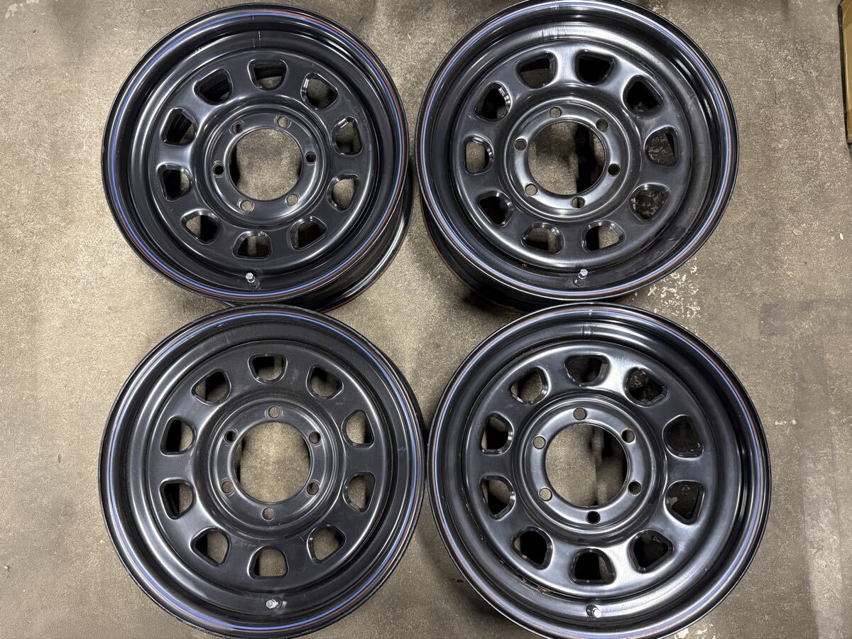 デイトナ 16インチ 139.76H ブラック 4本セット ハイエース200系 4本 6.5J +38  スタッドレス用にも拍卖