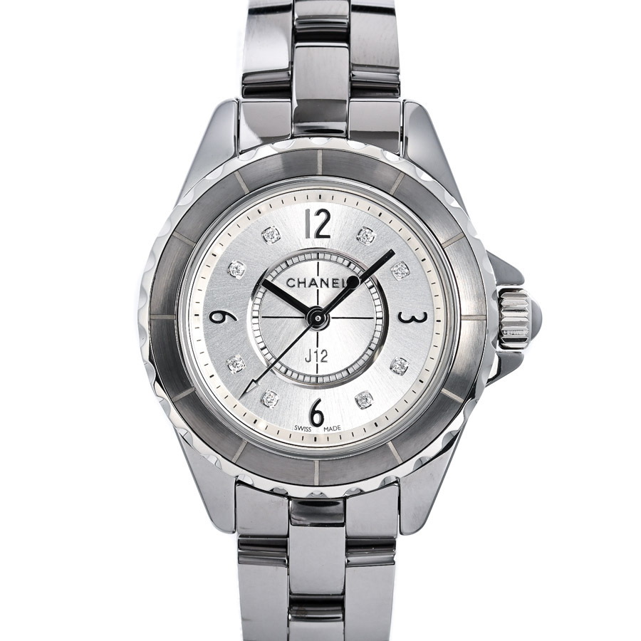 シャネル J12 クロマティック 29mm 腕時計 H3401 グレー メンズ 中古A品拍卖