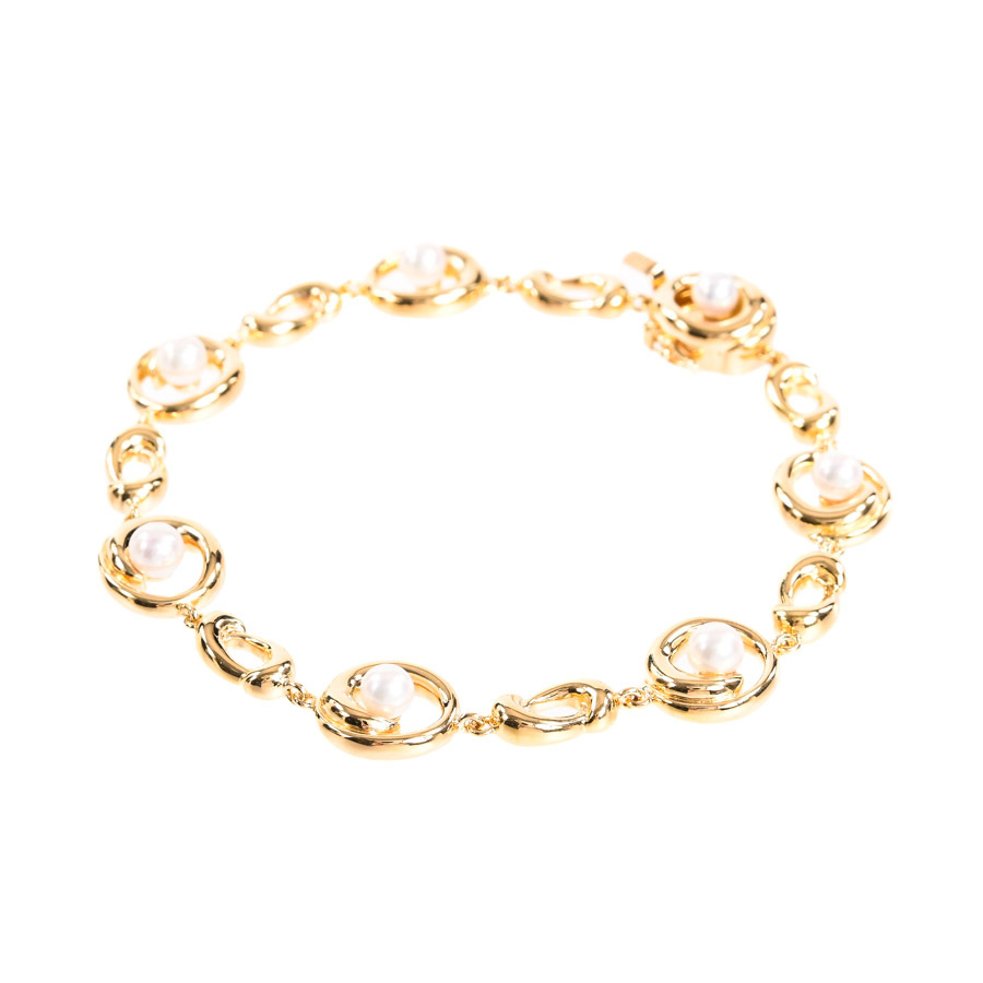 タサキ パール ブレスレット ブレスレット チェーン長さ(留め具含):約18cm/幅最大:約10mm レディース 中古A品拍卖