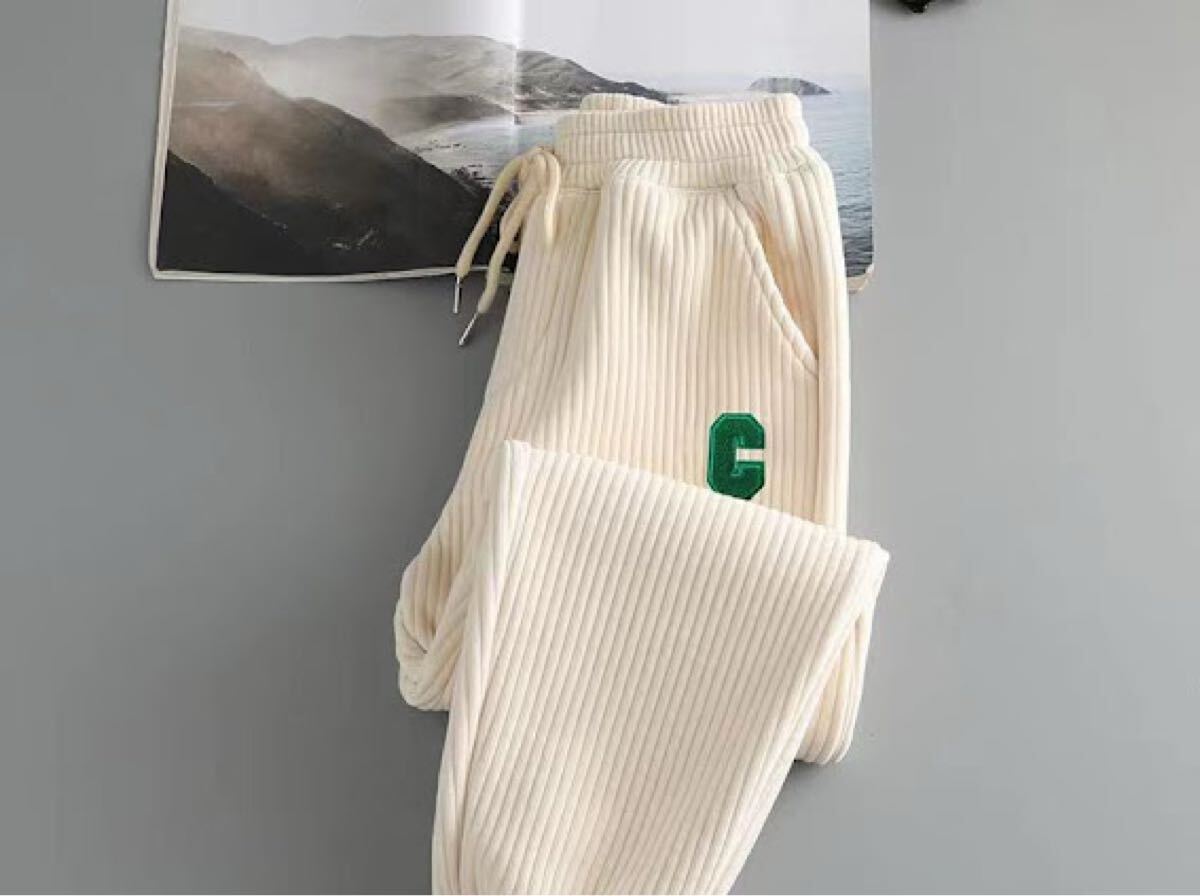 白パンツ 防寒 あったか冬服ジョガーパンツ イージーパンツ ルームウェア メンズ イージーパンツ拍卖