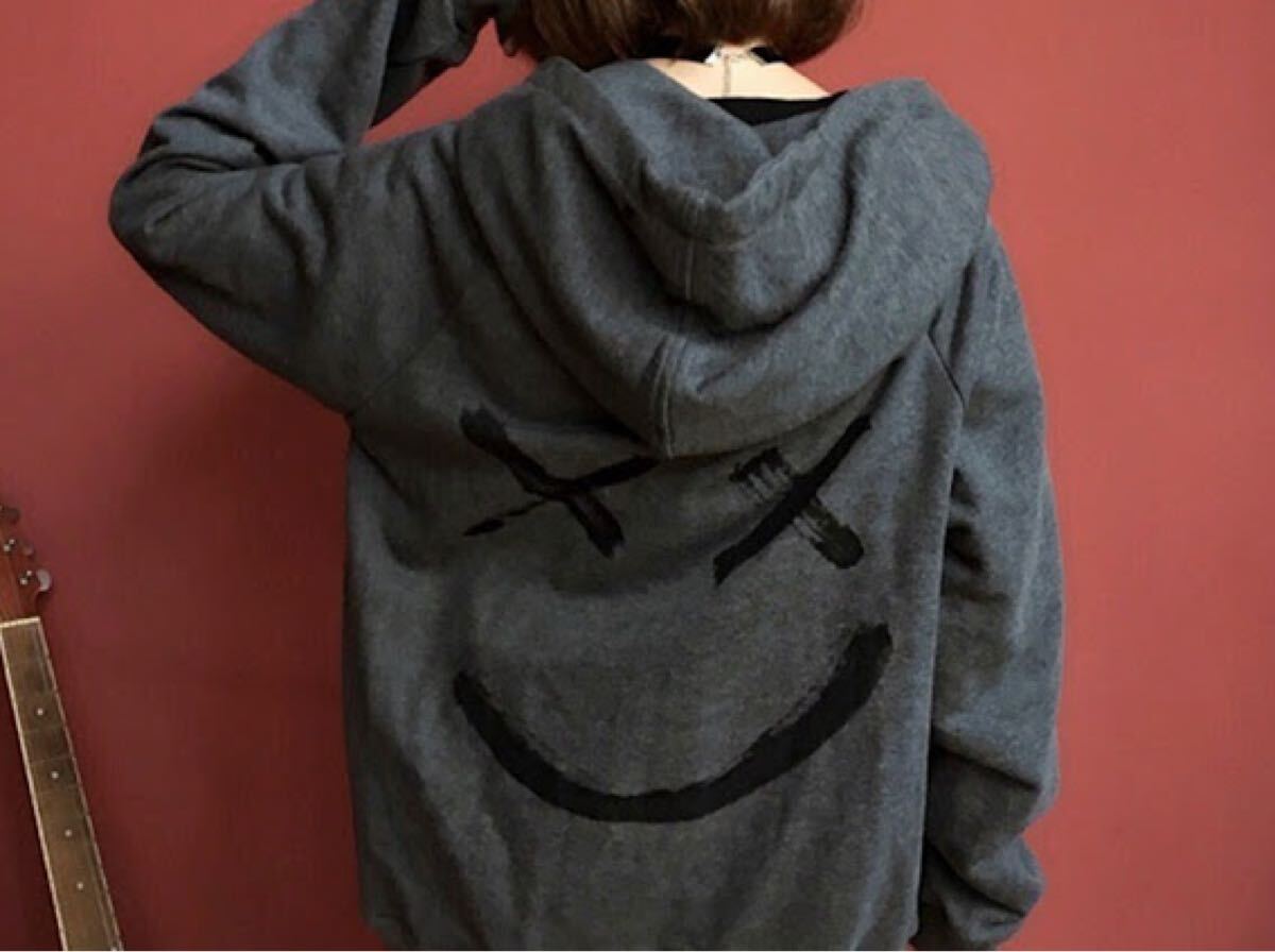 【新品】ビッグシルエット プルオーバー パーカー グレー パーカー グレー拍卖