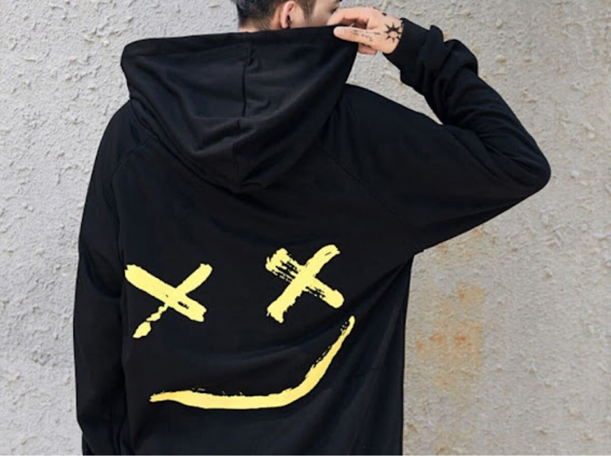 【新品】ビッグシルエット プルオーバー パーカー ブラック パーカー拍卖