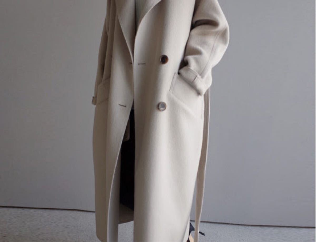 【新品】 コート アーバンエレガンス 都会的  ベージュ ウールコート ベージュ 秋冬 暖かい 防寒拍卖