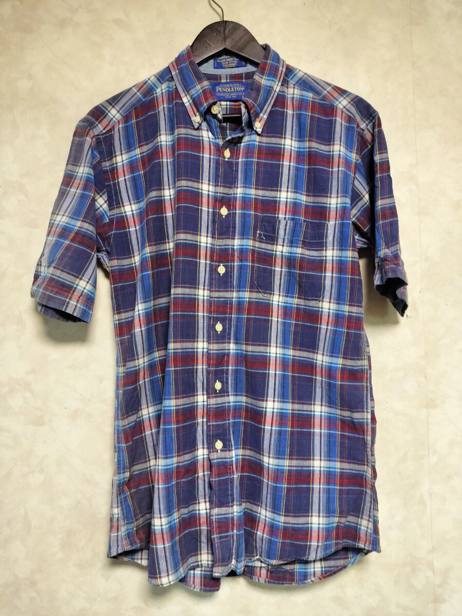 PENDLETON マドラスチェック 半袖シャツ Mサイズ 定番拍卖