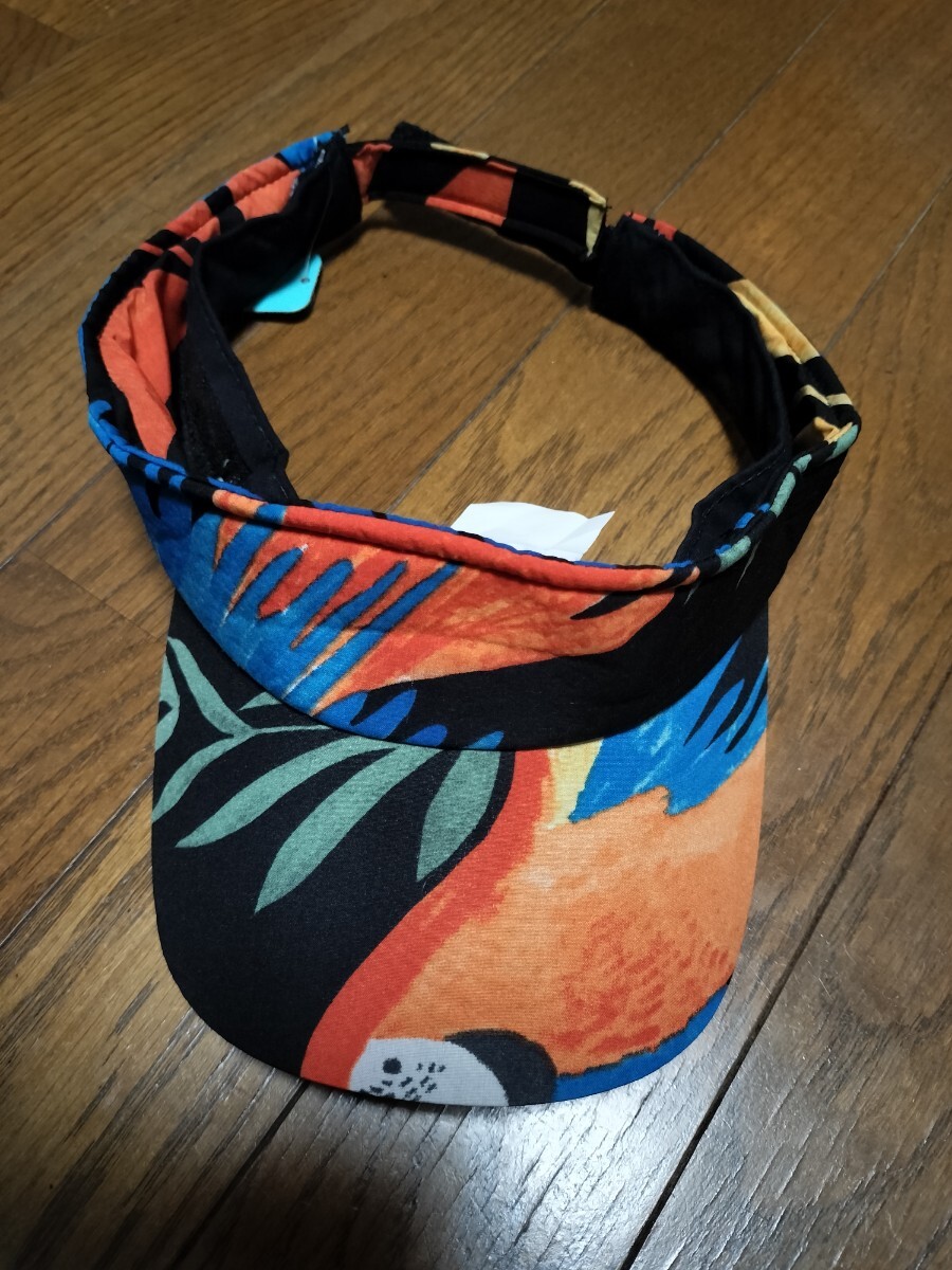 Liquido タグ付き サンバイザー リーフ柄 帽子 ブラジル ユニセックス拍卖