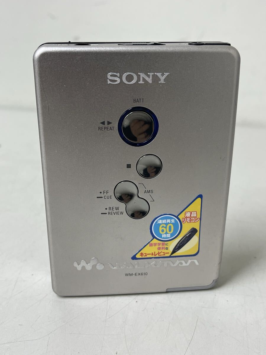SONY WALKMAN ソニー ウォークマン WM-EX610 ポータブルカセットプレーヤー シルバー ジャンク 現状品拍卖