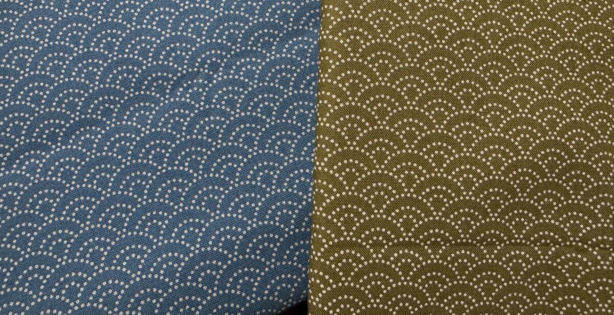 5m シーチング 110×300+200cm 計500cm 青海波 ドット / 和柄 小紋 綿100% 日本製 / 生地 はぎれ WAGARA拍卖