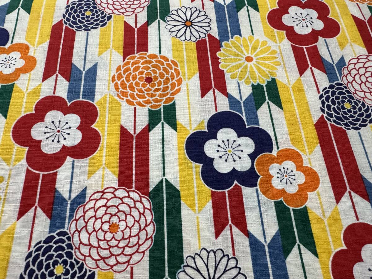 5m ドビー 110×500cm 綿100% / 生地 はぎれ 日本製 和柄 菊 矢絣 和調 風呂敷などに拍卖