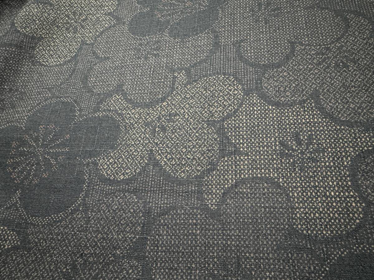 5m ドビー ツムギクロス 110×500cm 綿100% 梅 / 生地 はぎれ 日本製 和柄 小紋 着物風柄 サザンクロス 黒 WAGARA拍卖