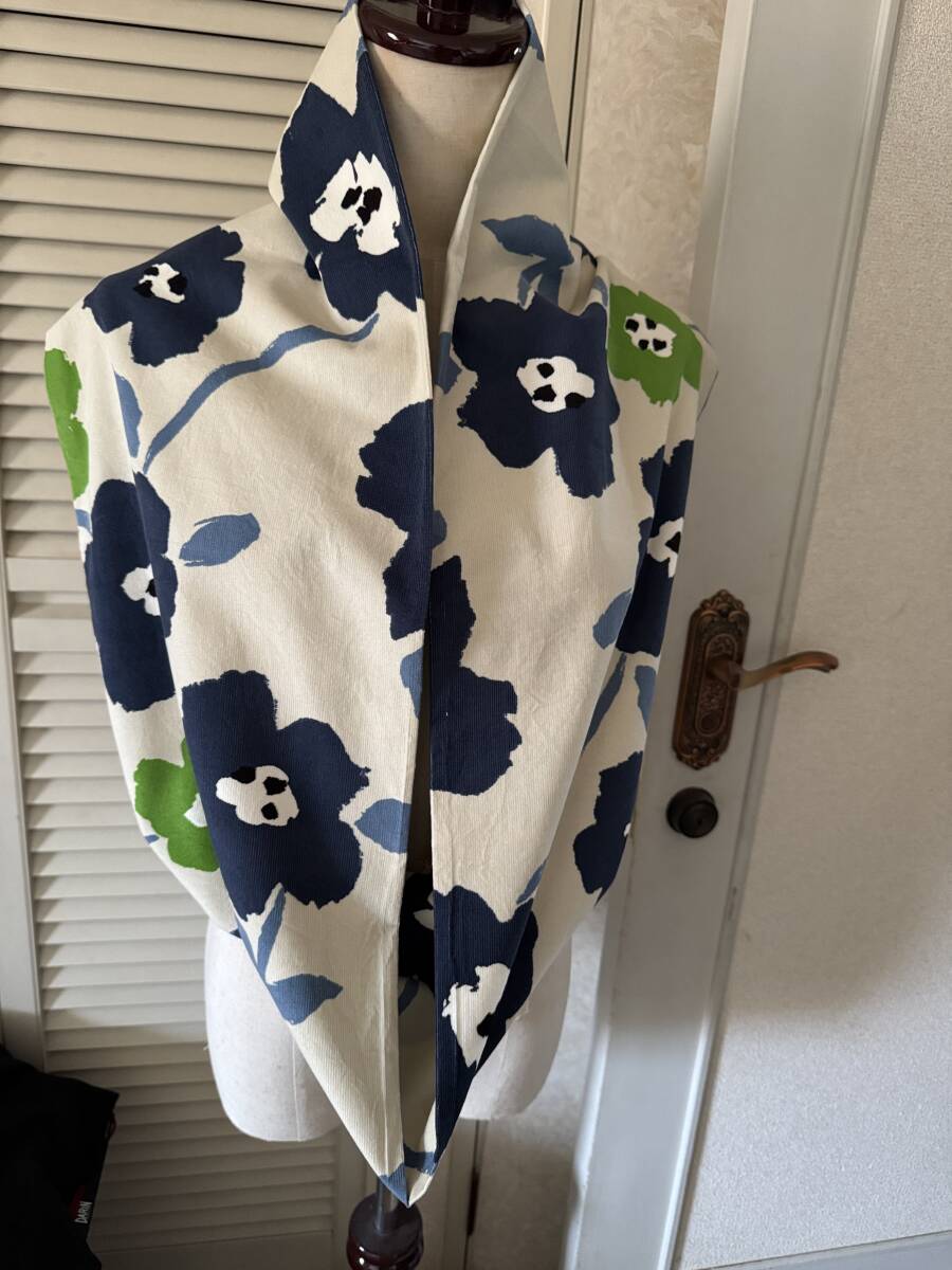 シャツコール ダブルスヌード 25.5×134cm アイボリー 綿100% / ハンドメイド 細畝コーデュロイ コール天 ネックウオーマー マフラー拍卖