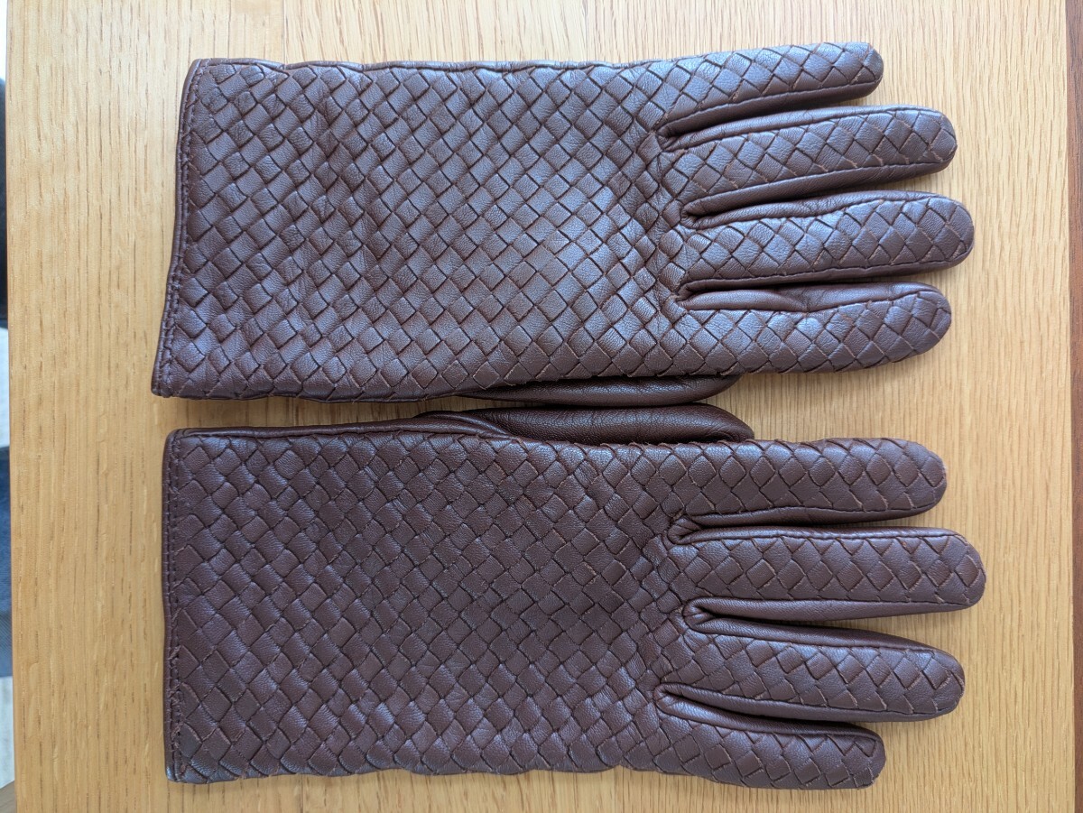 ボッテガ・ヴェネタ風手袋 bottgavenetaスタイルグローブ サイズ7.5 レザーグローブ拍卖