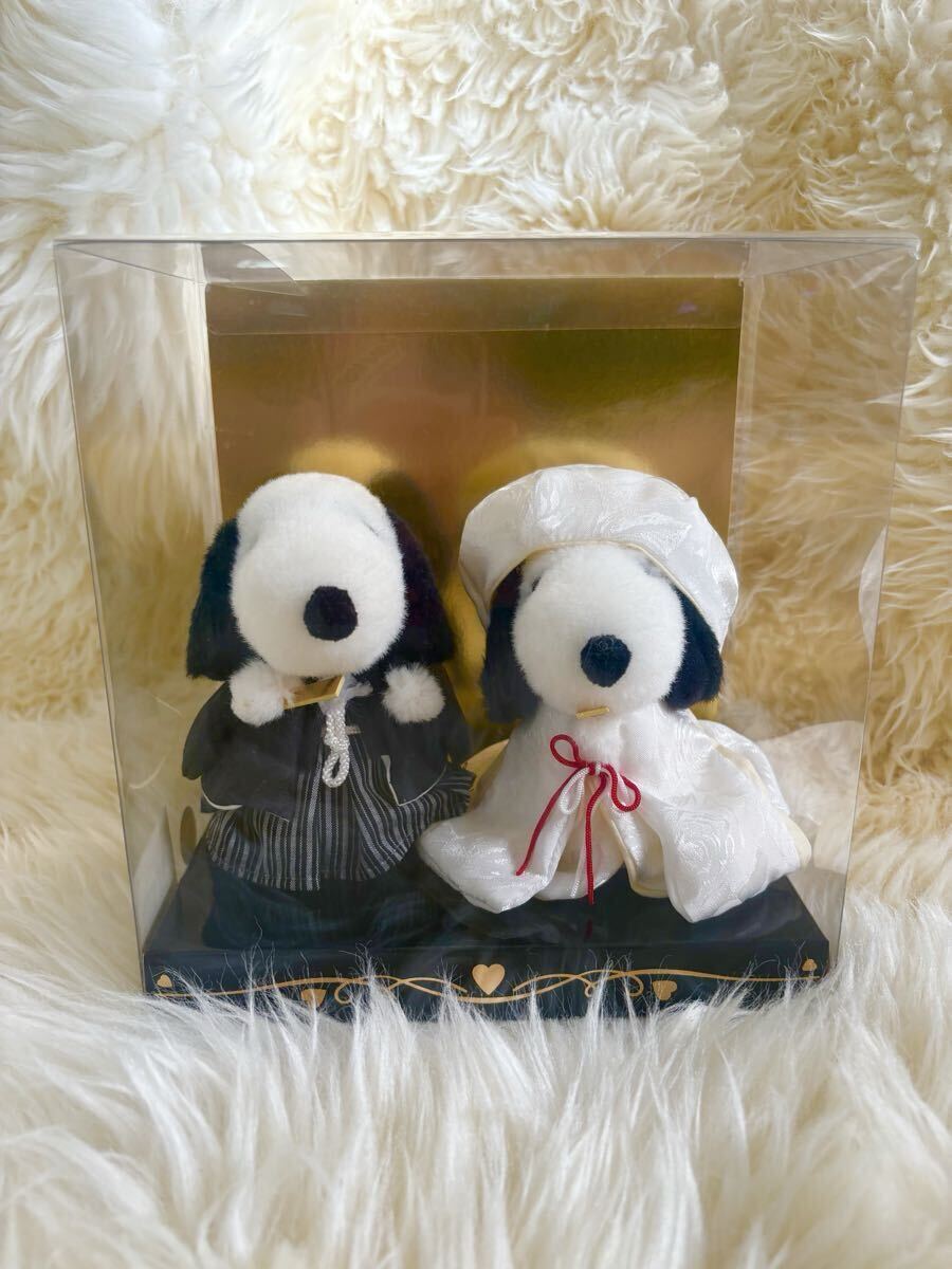 スヌーピー'ウェディング ミニマスコット'和装'ウェディングドール ウェルカムドール 人形 結婚式 二次会 ギフト ウェルカムボード 和風拍卖