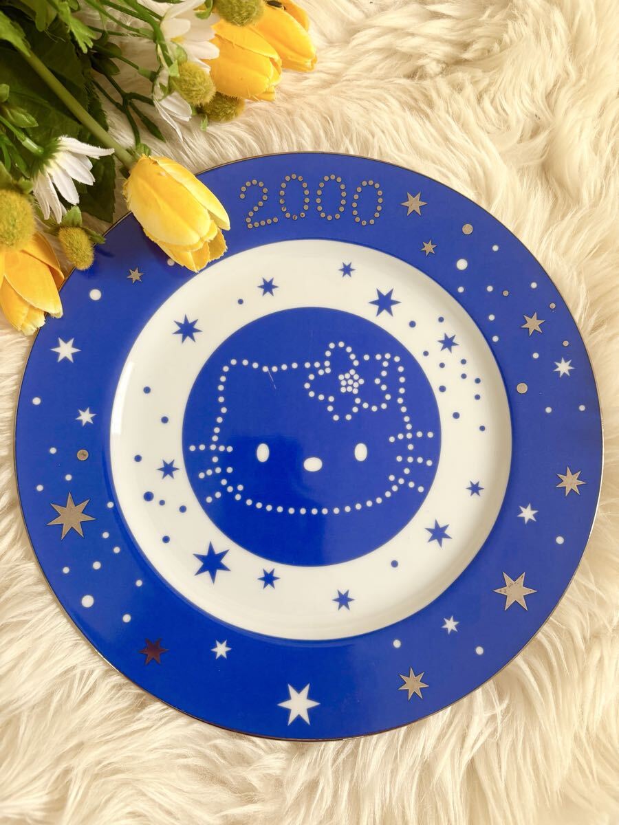 2000年 キティちゃん お皿'プレート''Hello kitty'陶器'食器'サンリオ'平成レトロ'ハナ'絵皿' 飾り皿 大皿拍卖
