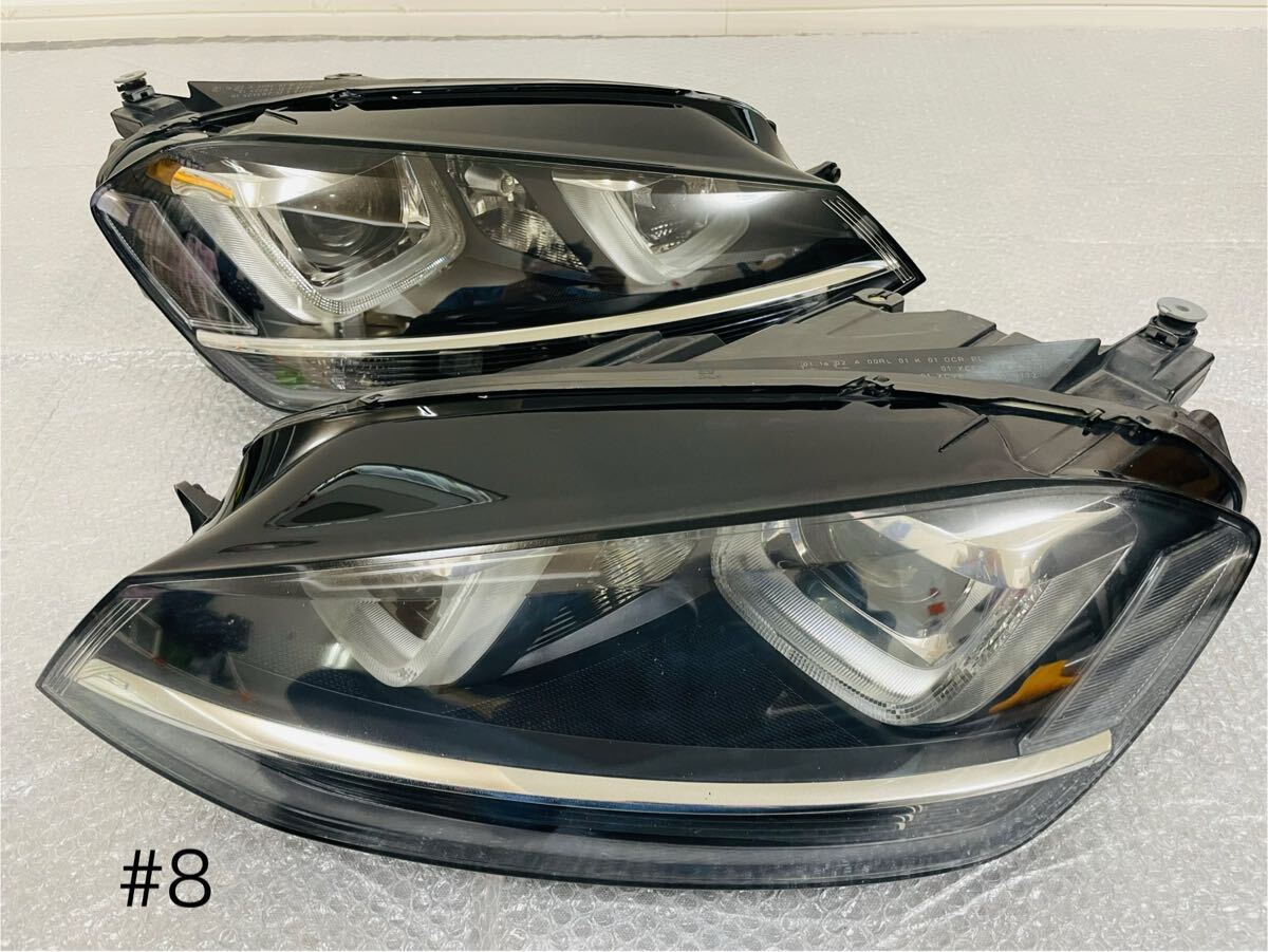 ★美品 破損無し★VW ゴルフ7 5G AU ヘッドライト ヘッドランプ 左右 キセノン HID ハイライン 純正 5G2941751 5G2941752 #8拍卖