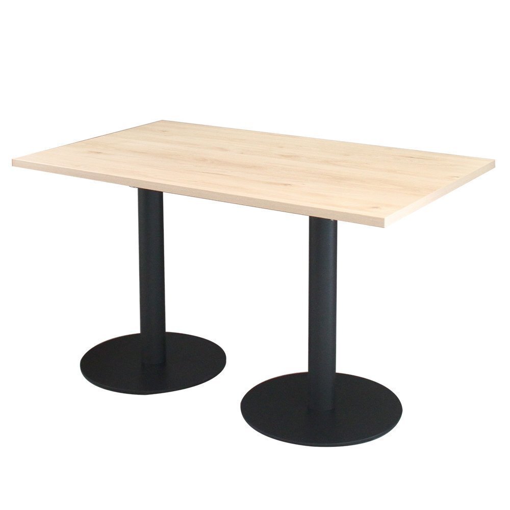 【新品/送料Y】業務用 レストランテーブル 1200×750×H700 クリアナチュラル 丸ベース脚 机 店舗用 カフェ拍卖