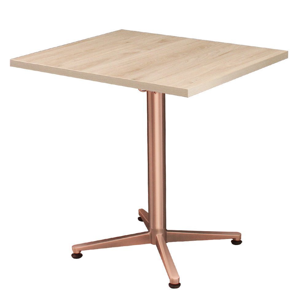 【新品/送料D】業務用 レストランテーブル 600×750×H700 クリアナチュラル ローズゴールド脚 机 店舗用 カフェ拍卖