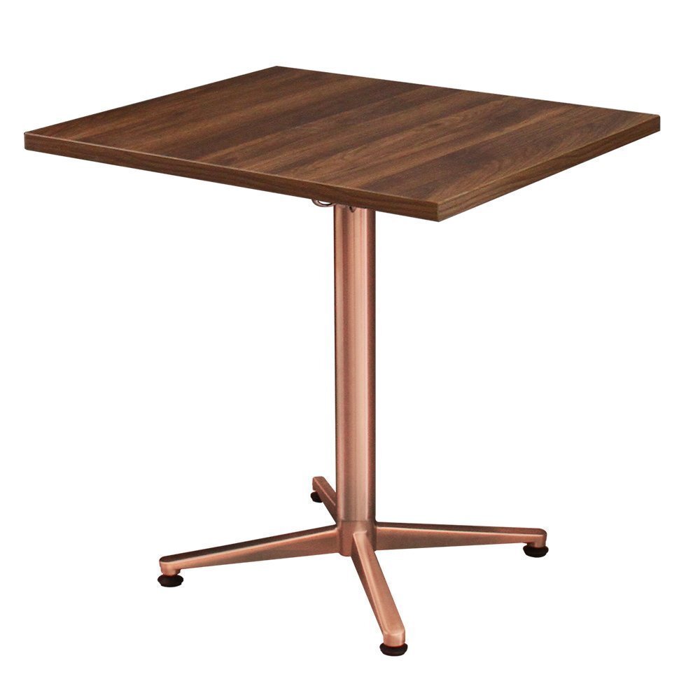 【新品/送料D】業務用 レストランテーブル 600×700×H700 ダークウォルナット ローズゴールド脚 机 店舗用 カフェ拍卖