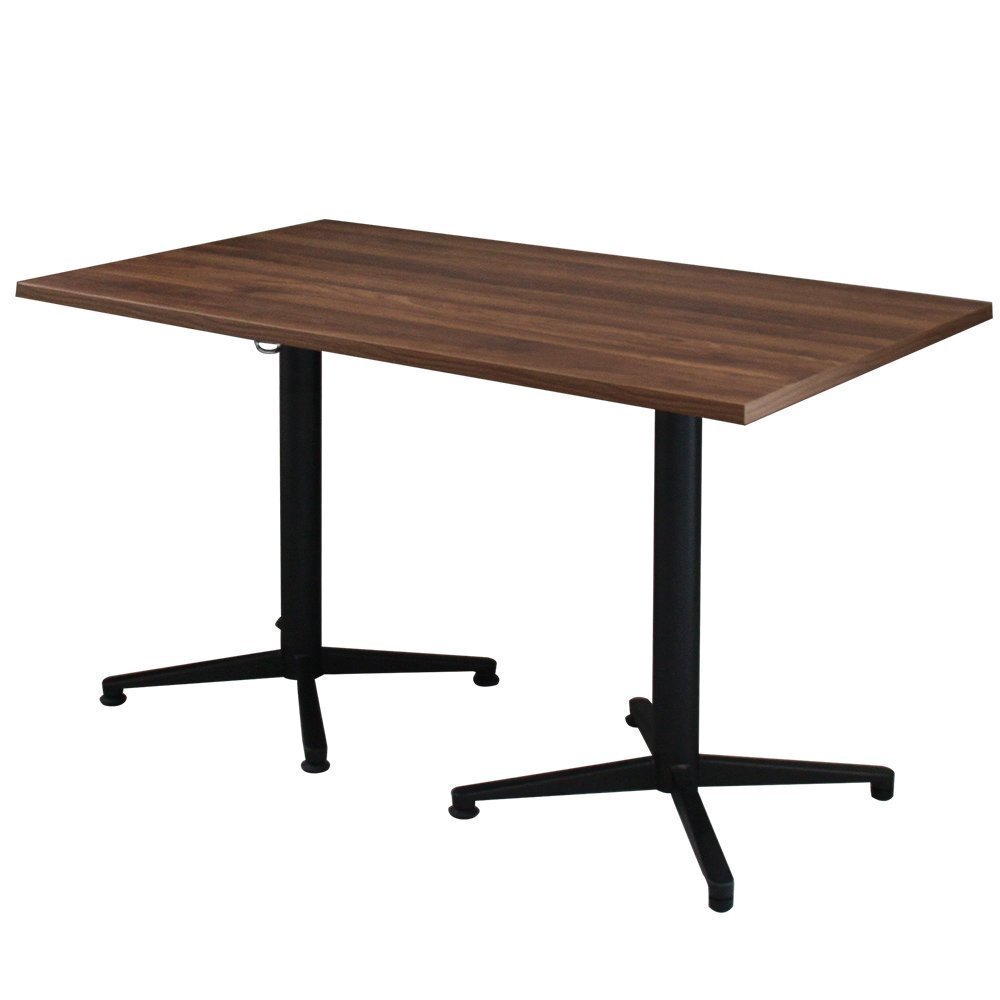 【新品/送料Y】業務用 レストランテーブル 1200×700×H700 ダークウォルナット 十字ベース脚 机 店舗用 カフェ拍卖