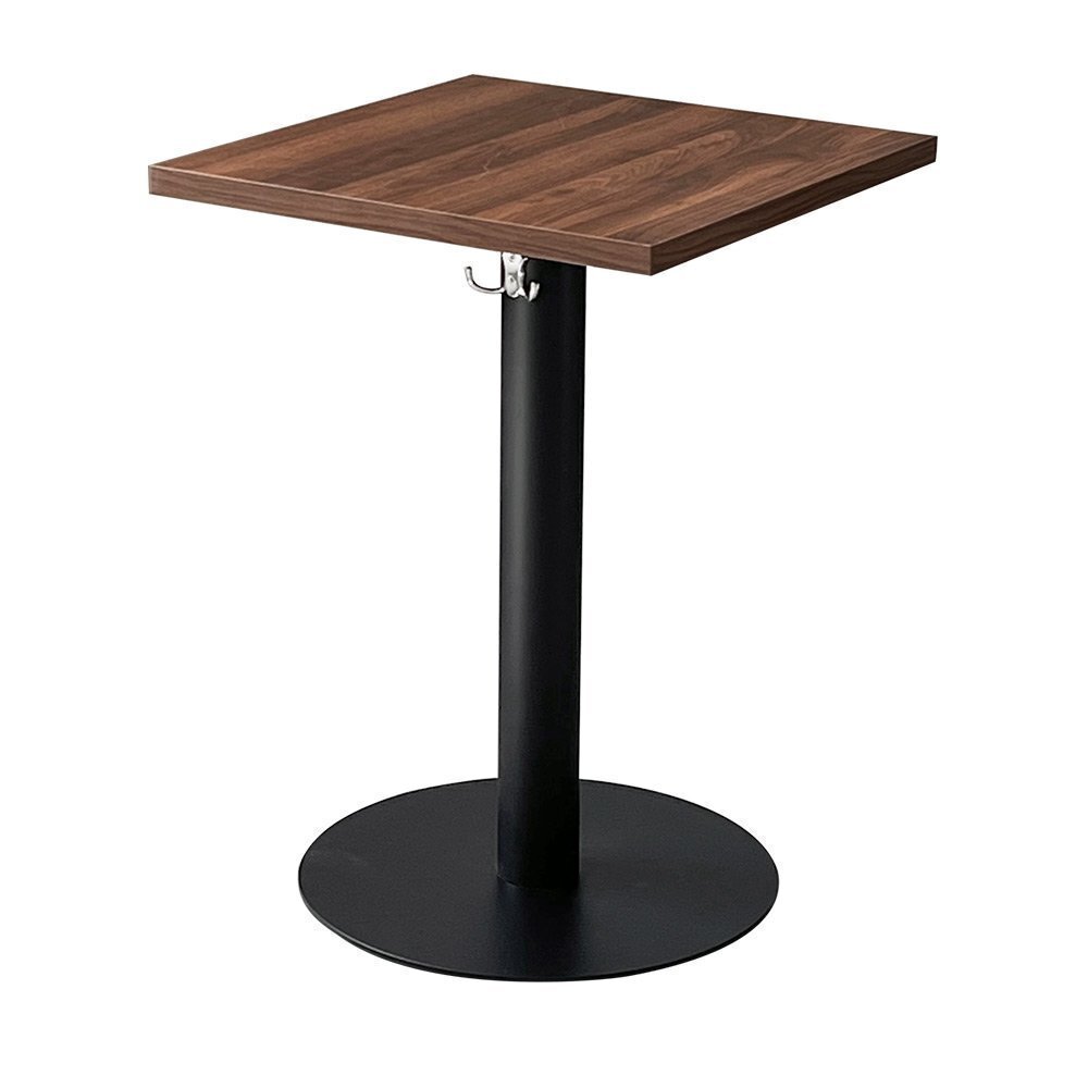 【新品/送料D】業務用 レストランテーブル 500×500×H700 ダークウォルナット 丸ベース脚 机 店舗用 カフェ 二人掛け拍卖