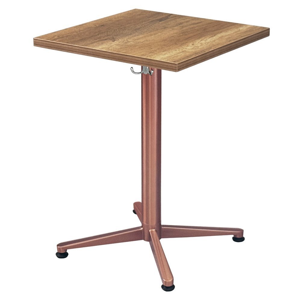 【新品/送料D】業務用 レストランテーブル 500×500×H700 ヴィンテージナチュラル ローズゴールド脚 机 店舗用 カフェ拍卖