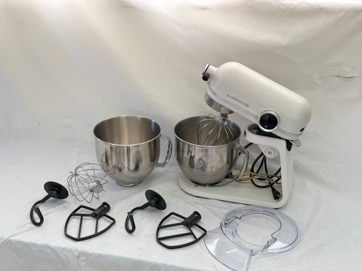 【中古/動作保証】231027007 業務用 卓上型ミキサー スタンドミキサー 5L ホワイト キッチン お菓子 メレンゲ KIPROSTAR PRO-DMX5拍卖