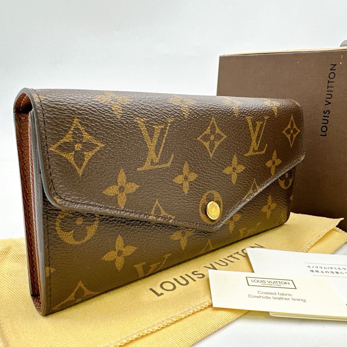 5862【超極美品/箱・布袋等付】LOUIS VUITTON ルイヴィトン モノグラム ポルトフォイユ サラ 新型 二つ折り財布 長財布 M60531/CA5103拍卖