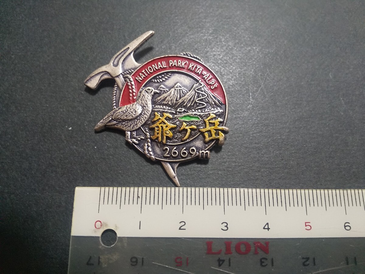 【終活品 ジャンク】北アルプス 爺ヶ岳 2669m 登山記念 ピンバッジ拍卖