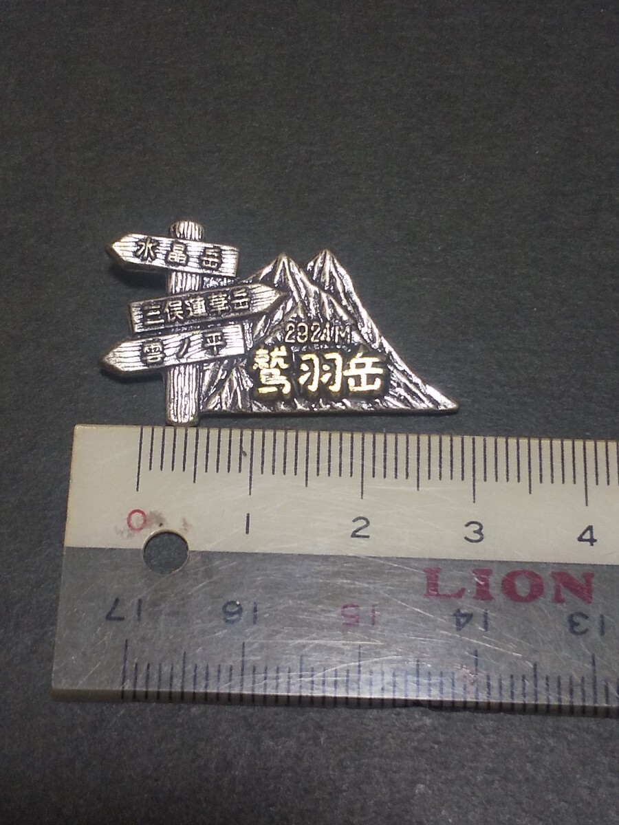 【終活品 ジャンク】日本百名山 鷲羽岳 2924m 登山記念 ピンバッジ拍卖