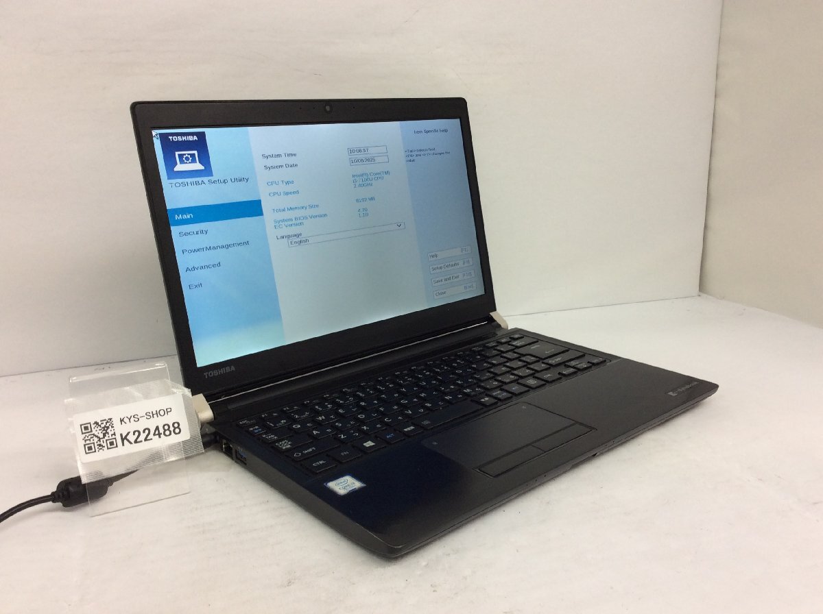 ジャンク/ TOSHIBA dynabook R73/J PR73JFA4447AD11 Intel Core i3-7100U メモリ8.19GB ストレージ無し 【K22488】拍卖