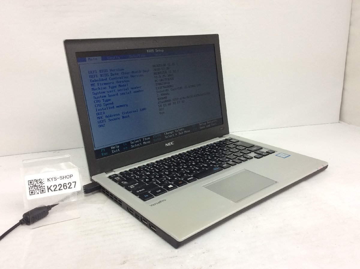 ジャンク/ NEC PC-VK23TBZGT Intel Core i5-6200U メモリ4.1GB ストレージ無し 【K22627】拍卖
