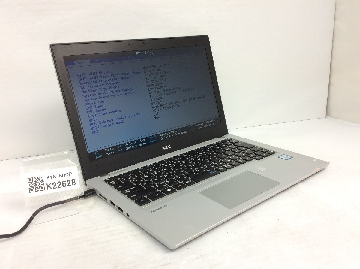 ジャンク/ NEC PC-VKM17BZG4 Intel Core i5-8350U メモリ8.19GB ストレージ無し 【K22628】拍卖